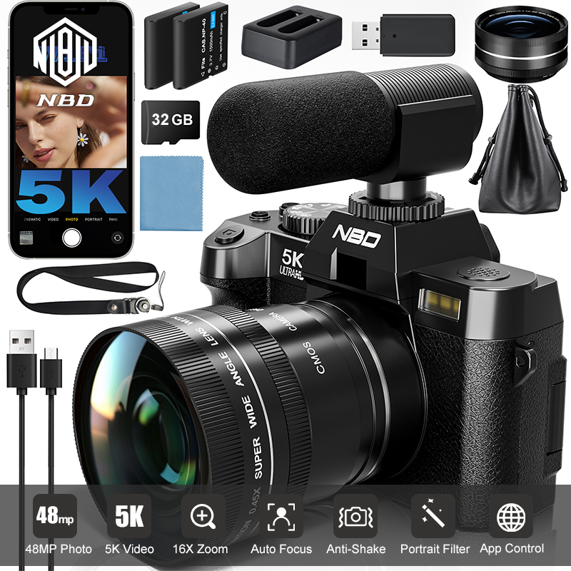 Korean Lifestyle Video - NBD 5K&48MP Digital Cameras Photography 16X