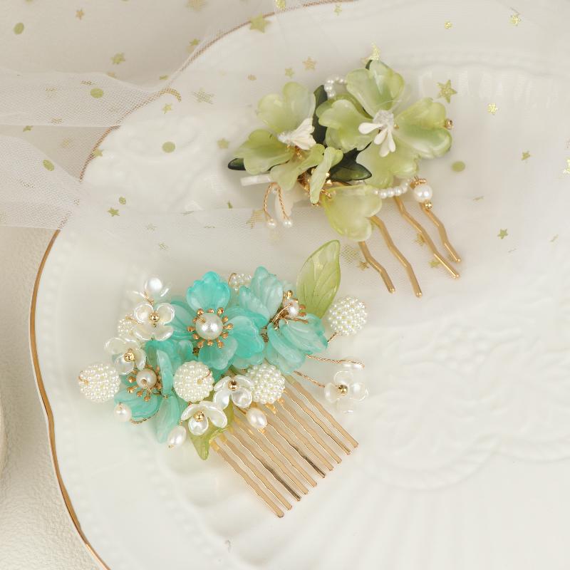 1Pcs Cool Jade Orchid Flower H - Hanbok Hair Pin review and price