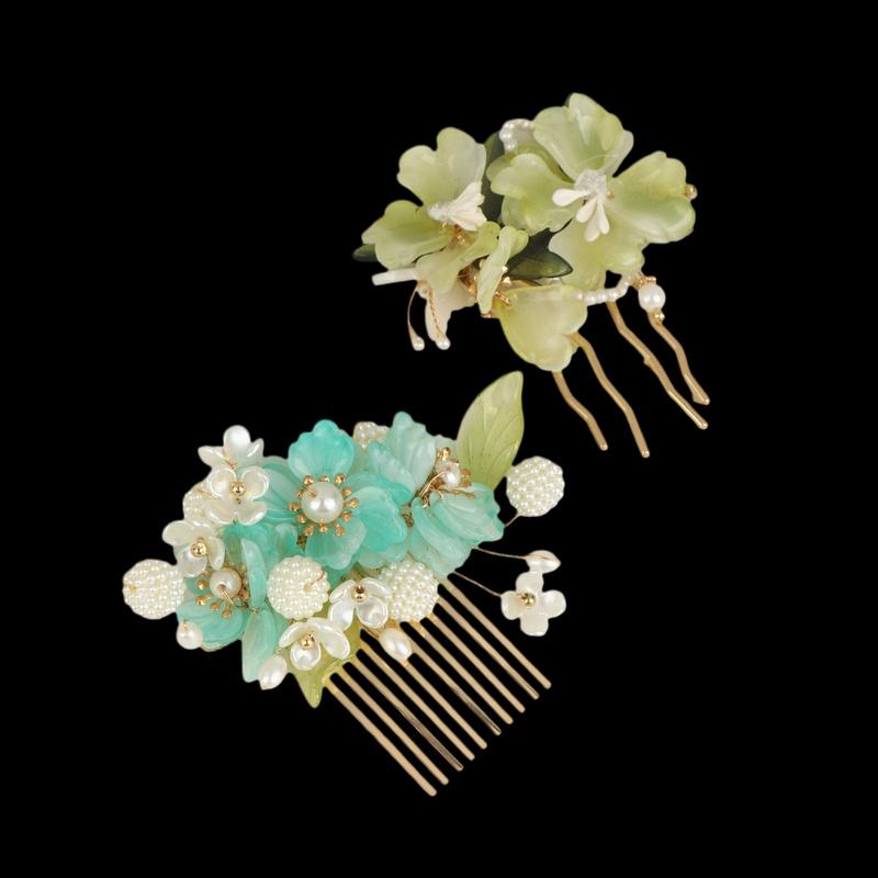 1Pcs Cool Jade Orchid Flower H - Hanbok Hair Pin review and price
