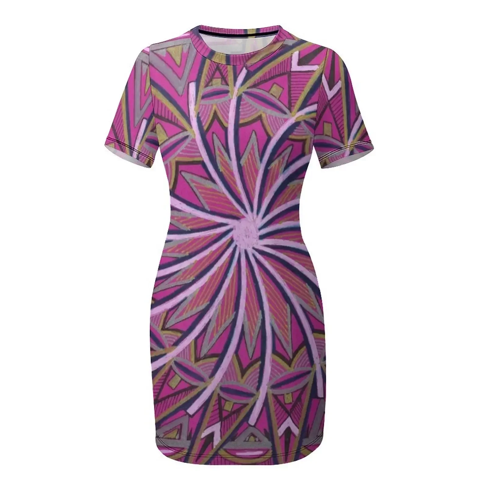 WHEEL OF LIFE Short-Sleeved Dr - Korean Women Lifestyle review and price