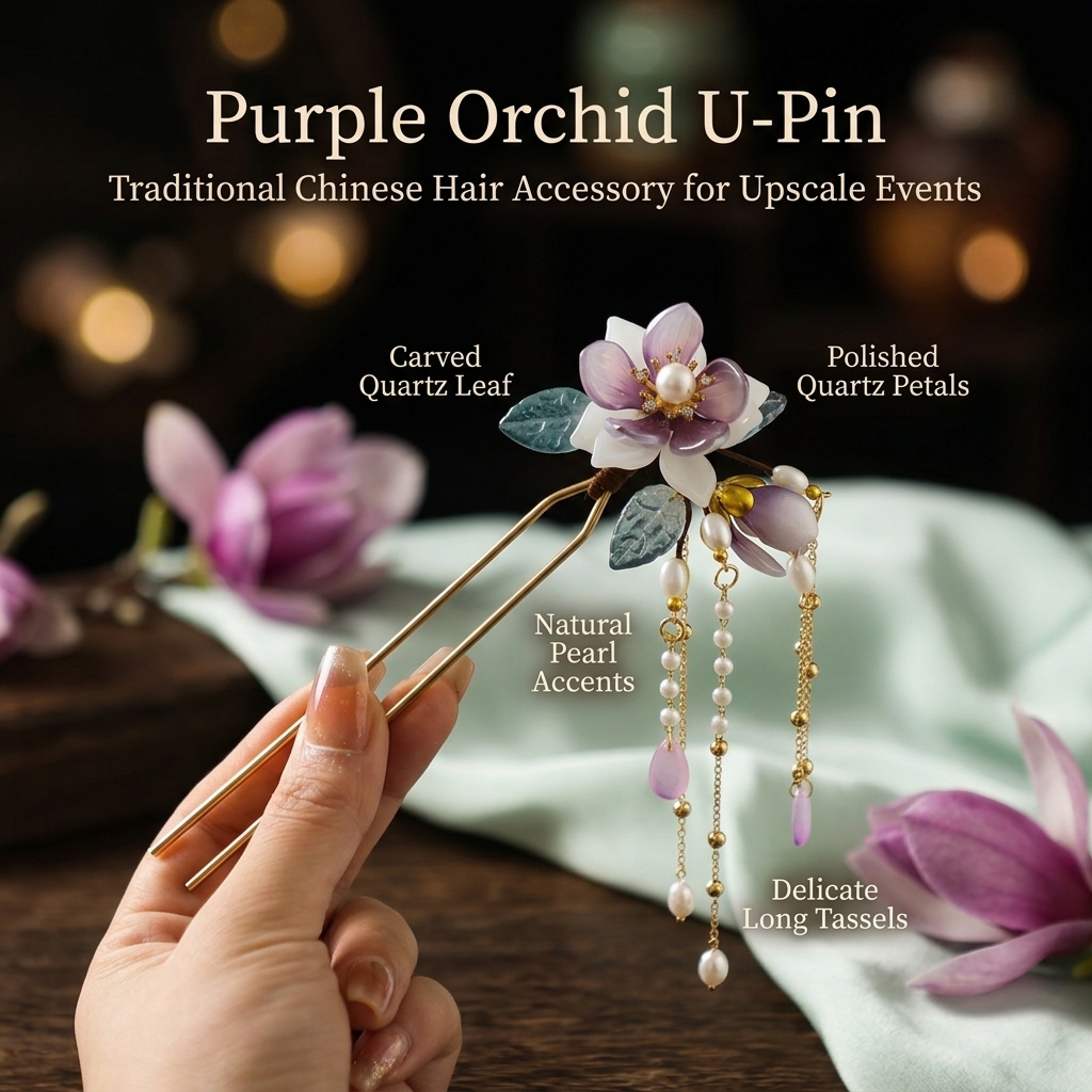 Alloy U Shaped Hair Pin With O - Hanbok Hair Pin review and price