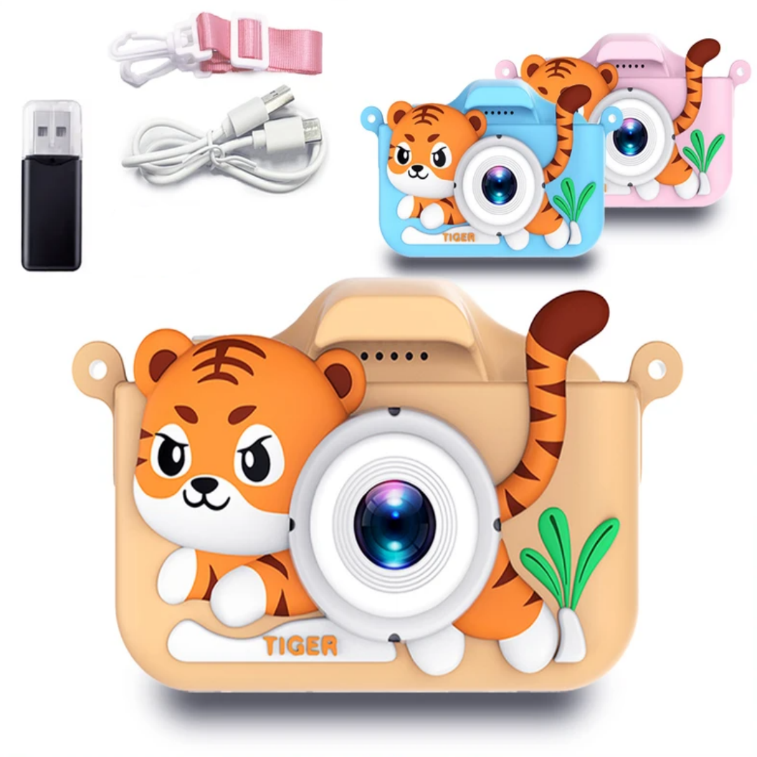 Kids Mini Camera Cartoon Tiger - Korean Lifestyle Video review and price