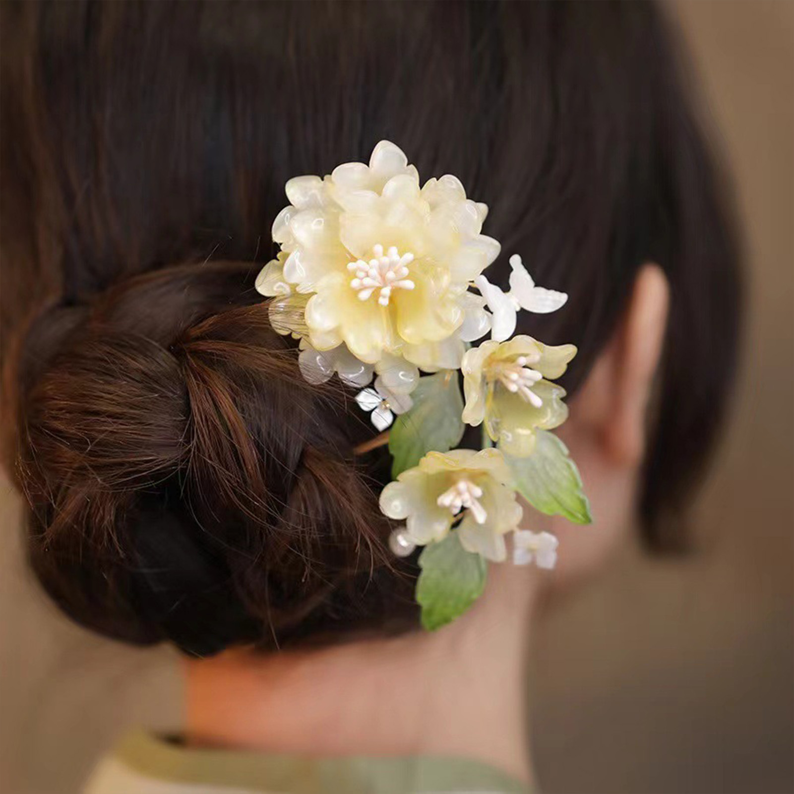 Flower U-shaped Hairpin Chines - Hanbok Hair Pin review and price