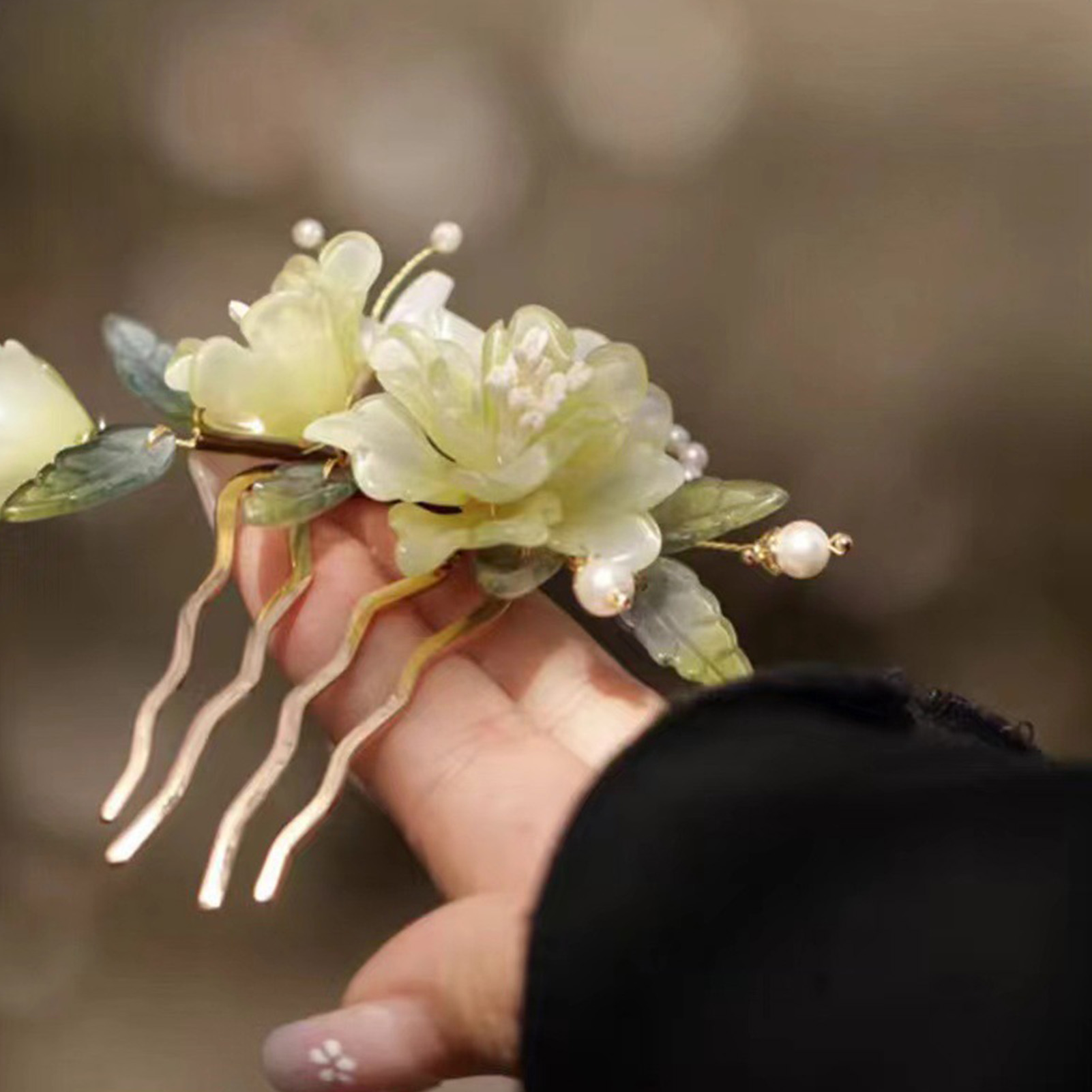 Flower U-shaped Hairpin Chines - Hanbok Hair Pin review and price