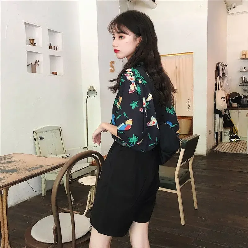 Shirts Women Corduroy Patch Po - Korean Lifestyle Student review and price