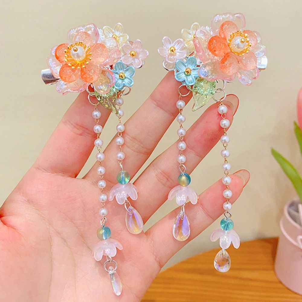 Fashion Pink Hair Clip Flower  - Hanbok Hair Pin review and price