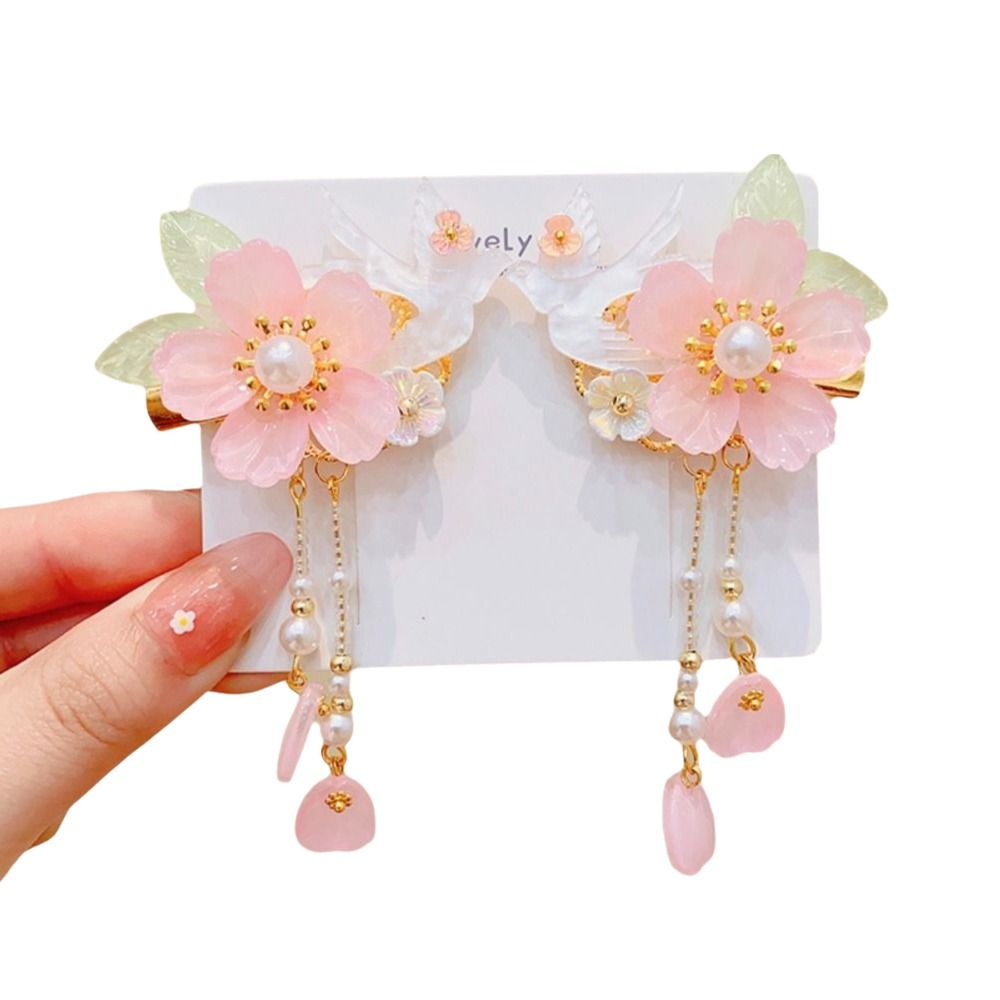 Fashion Pink Hair Clip Flower  - Hanbok Hair Pin review and price