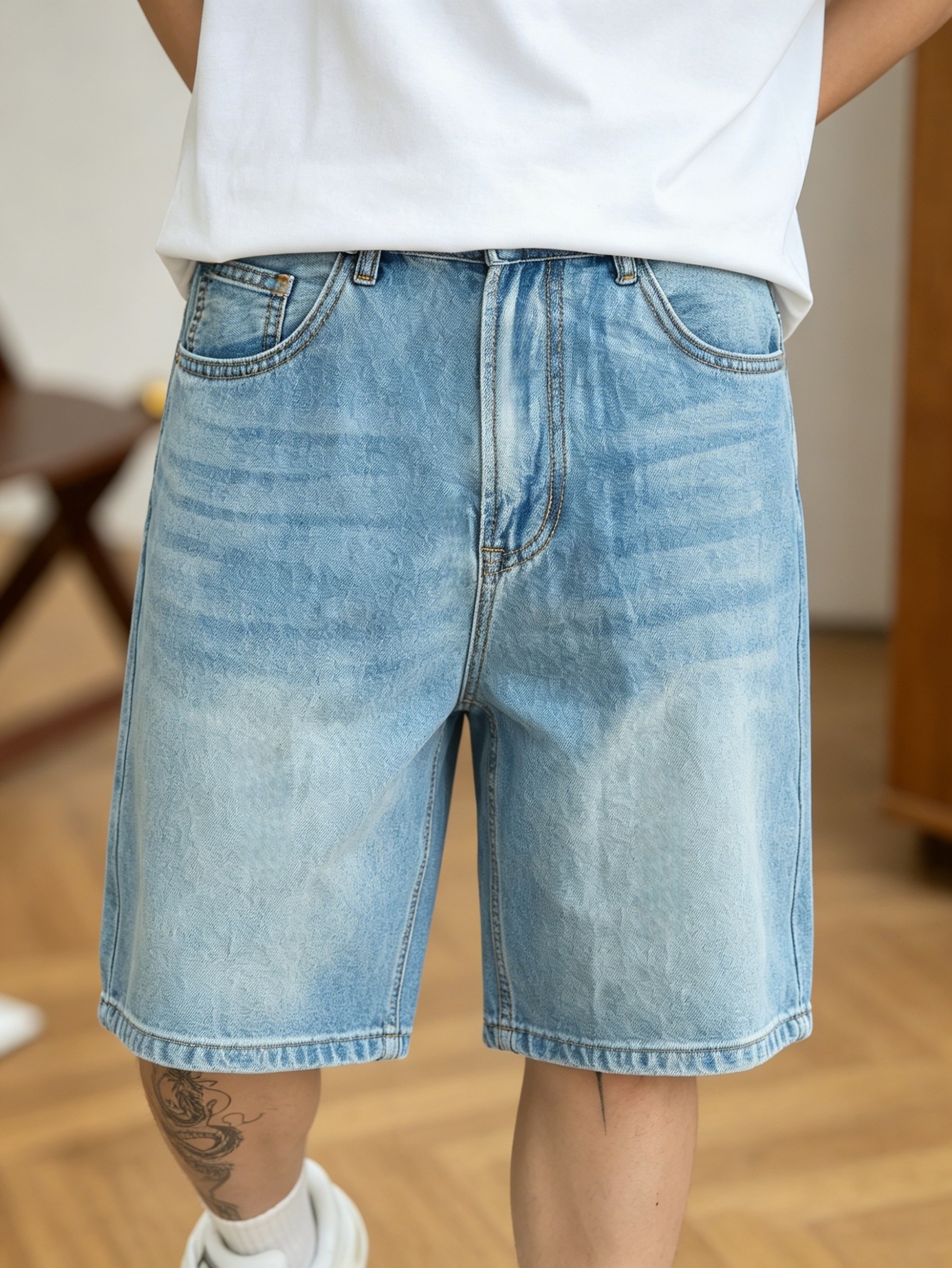 Loose cut blue non stretch den - Korean Daily Lifestyle review and price