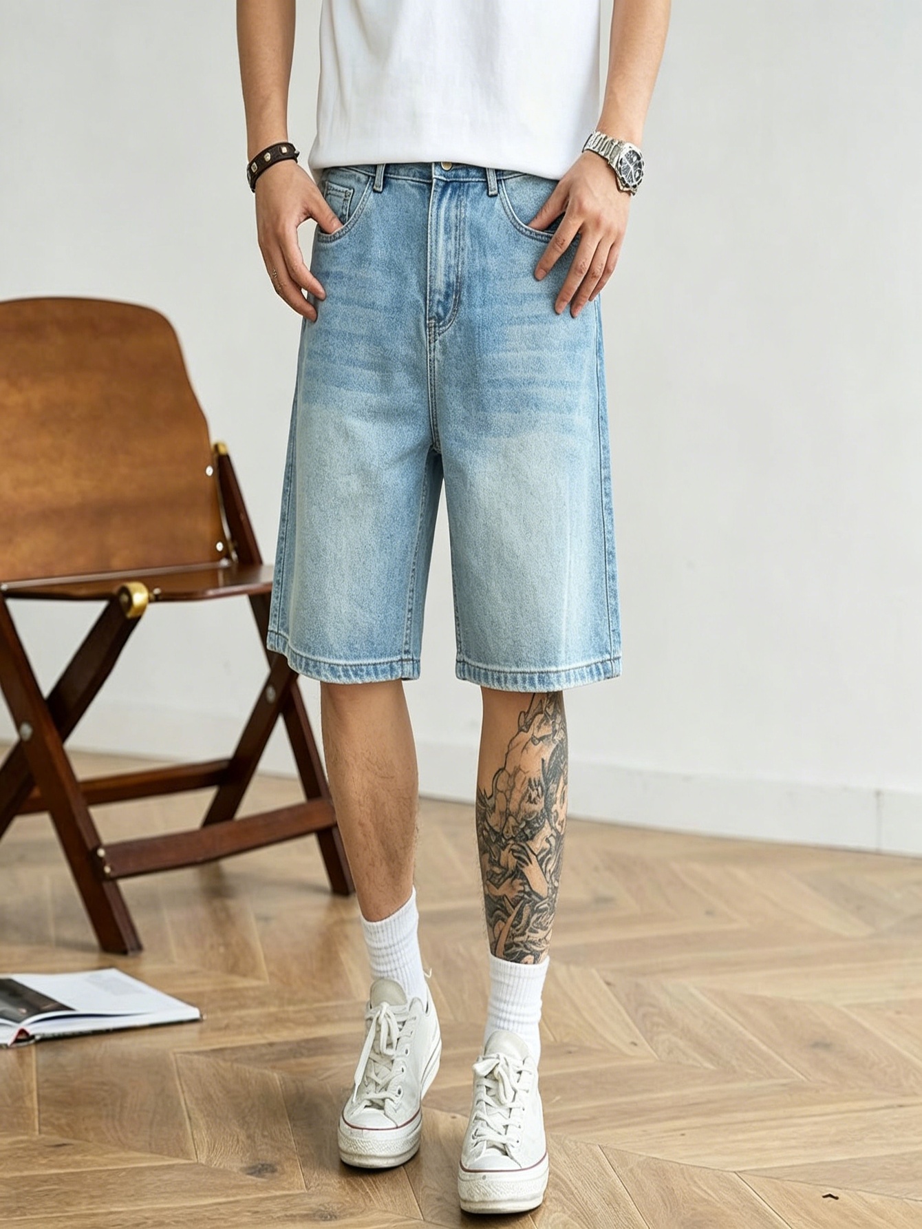 Loose cut blue non stretch den - Korean Daily Lifestyle review and price